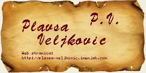 Plavša Veljković vizit kartica